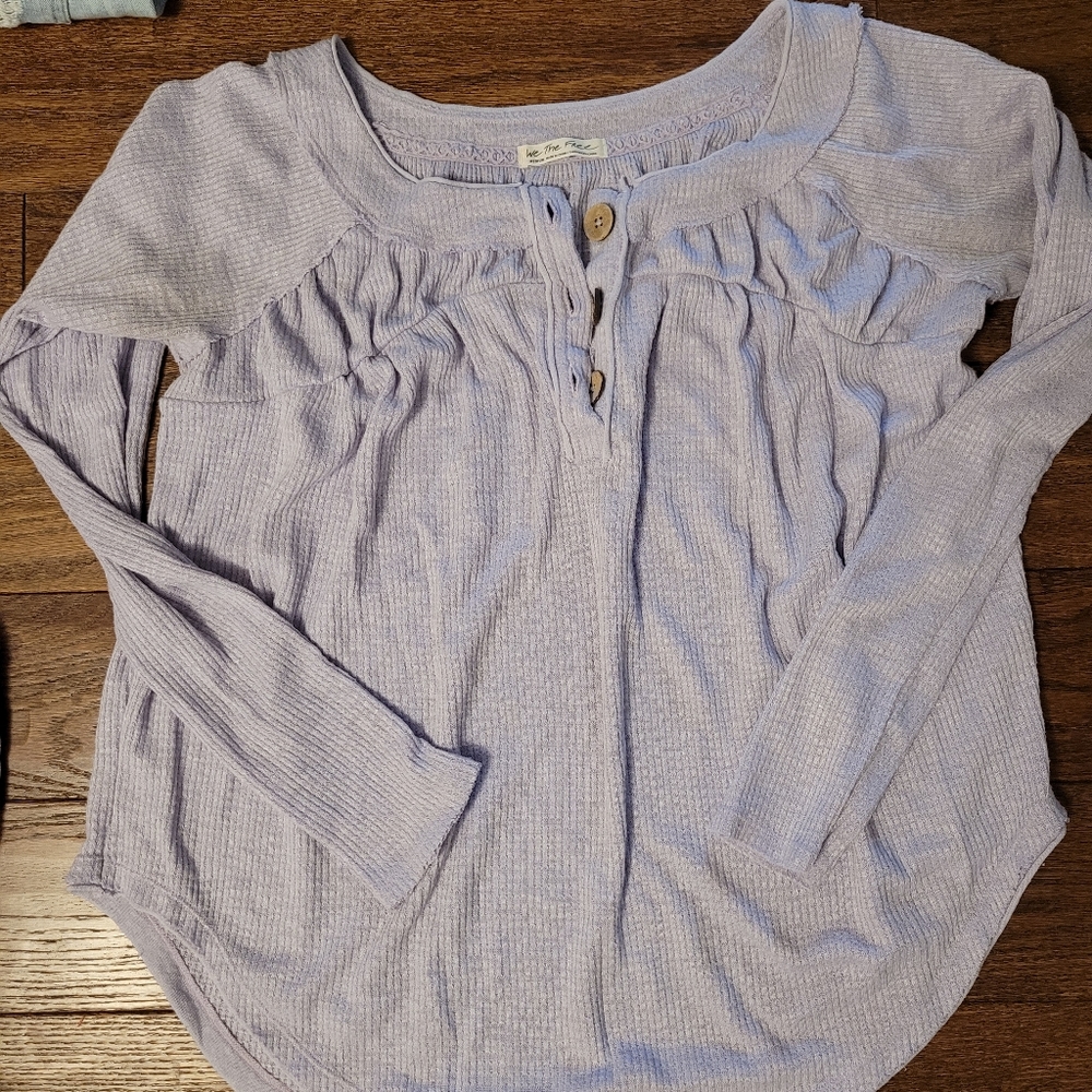 Lavender free people thermal henley